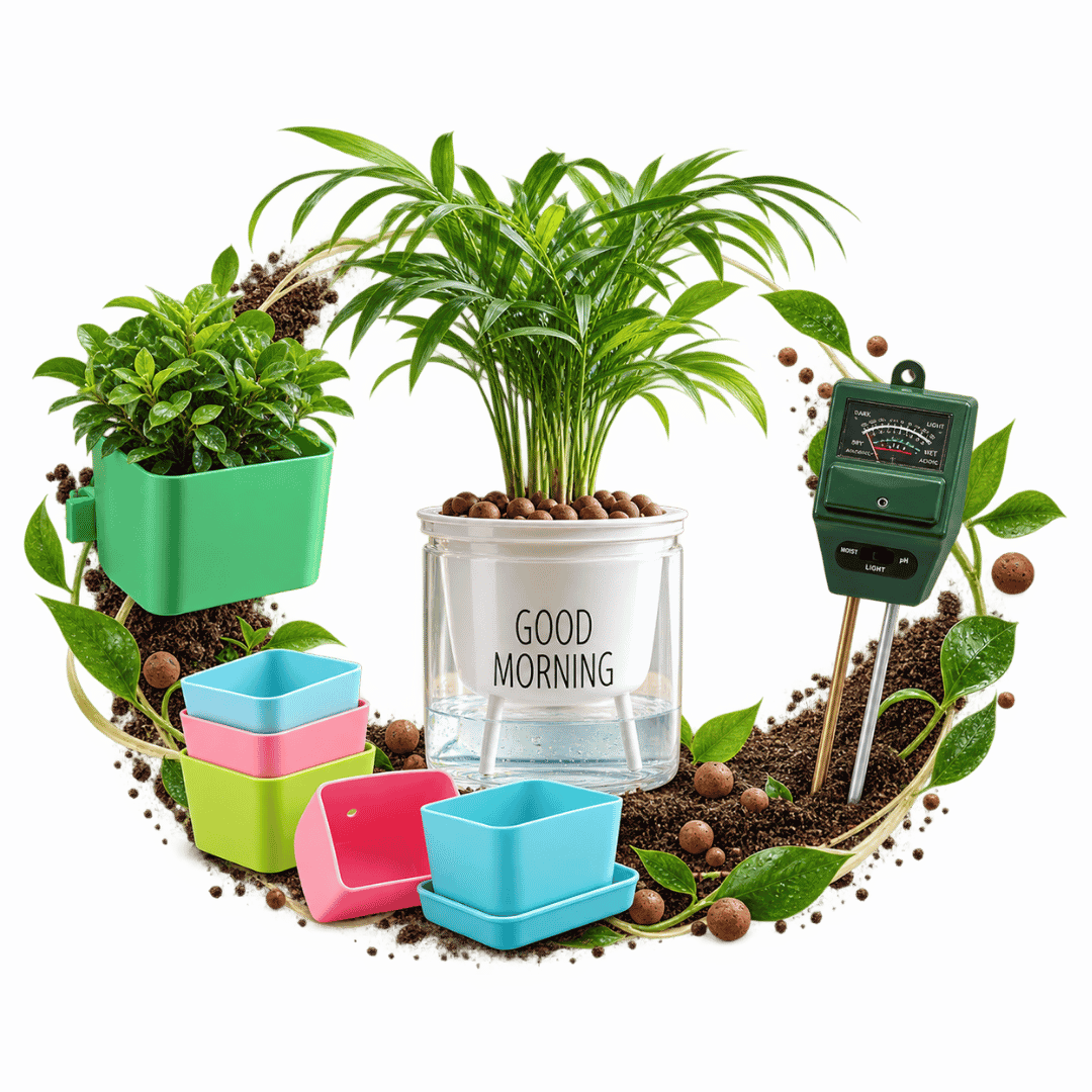 Gardening tools and soil